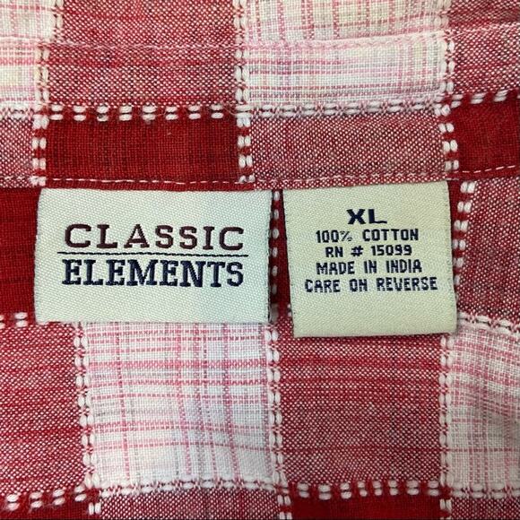 Vintage 90s XL Floral Embroidered Gingham Print Sleeveless Button Down Blouse - Picture 10 of 12